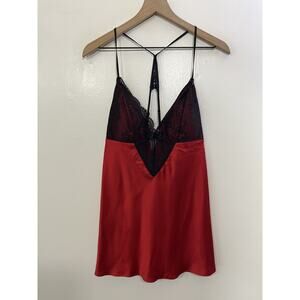 Y2K 90s Coquette Whimsigoth Romantic Babydoll Slip Cami Mini Dress L Nightgown